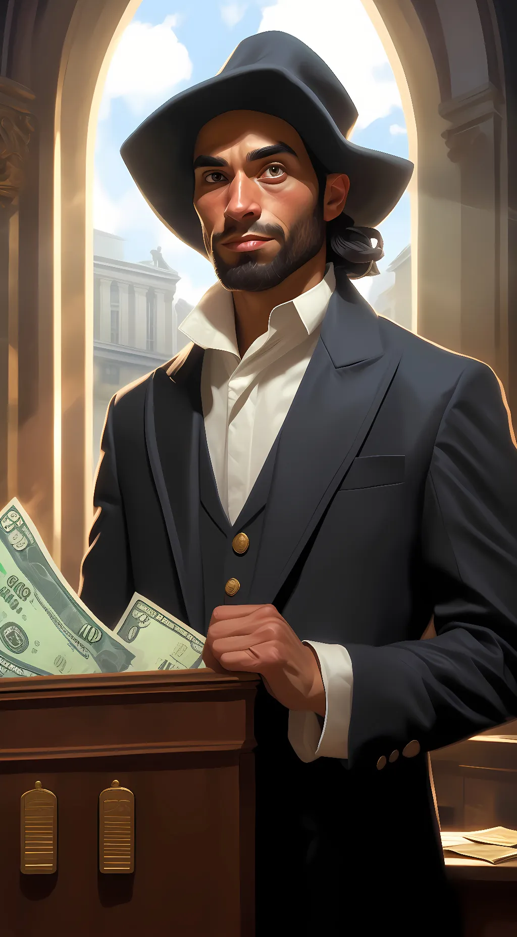 ai character: Robber background