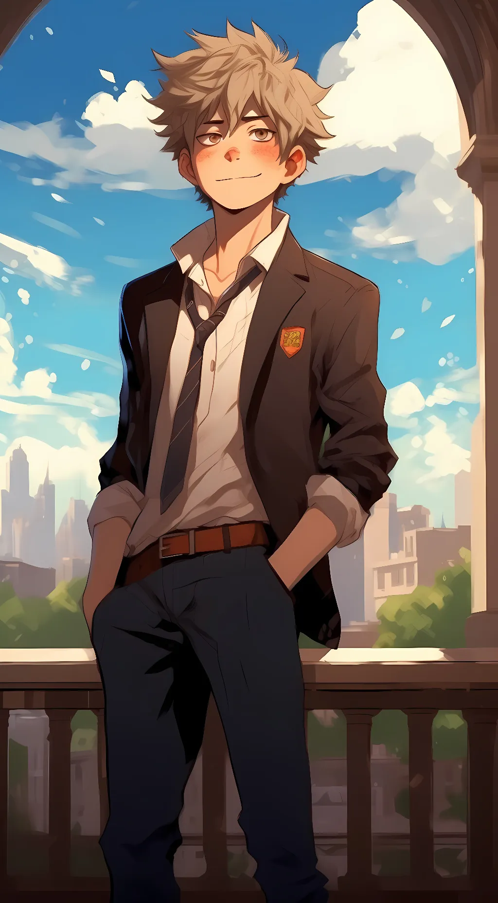 ai character: Bakugo  background