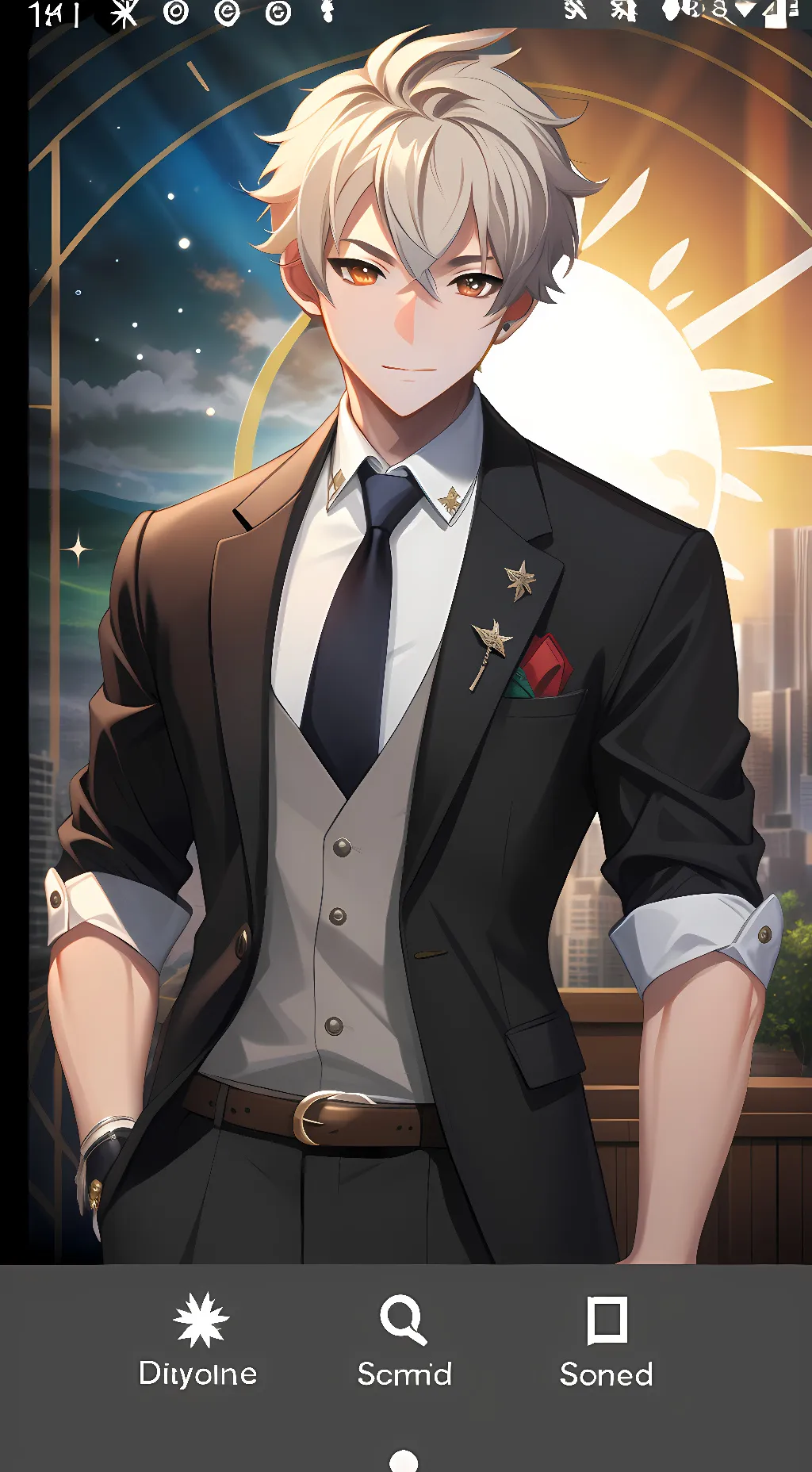 ai character: Bakugo  background