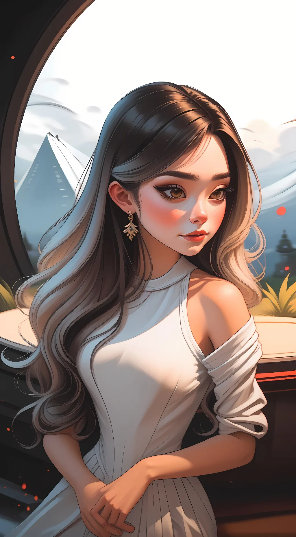 ai character: Wednesday  background