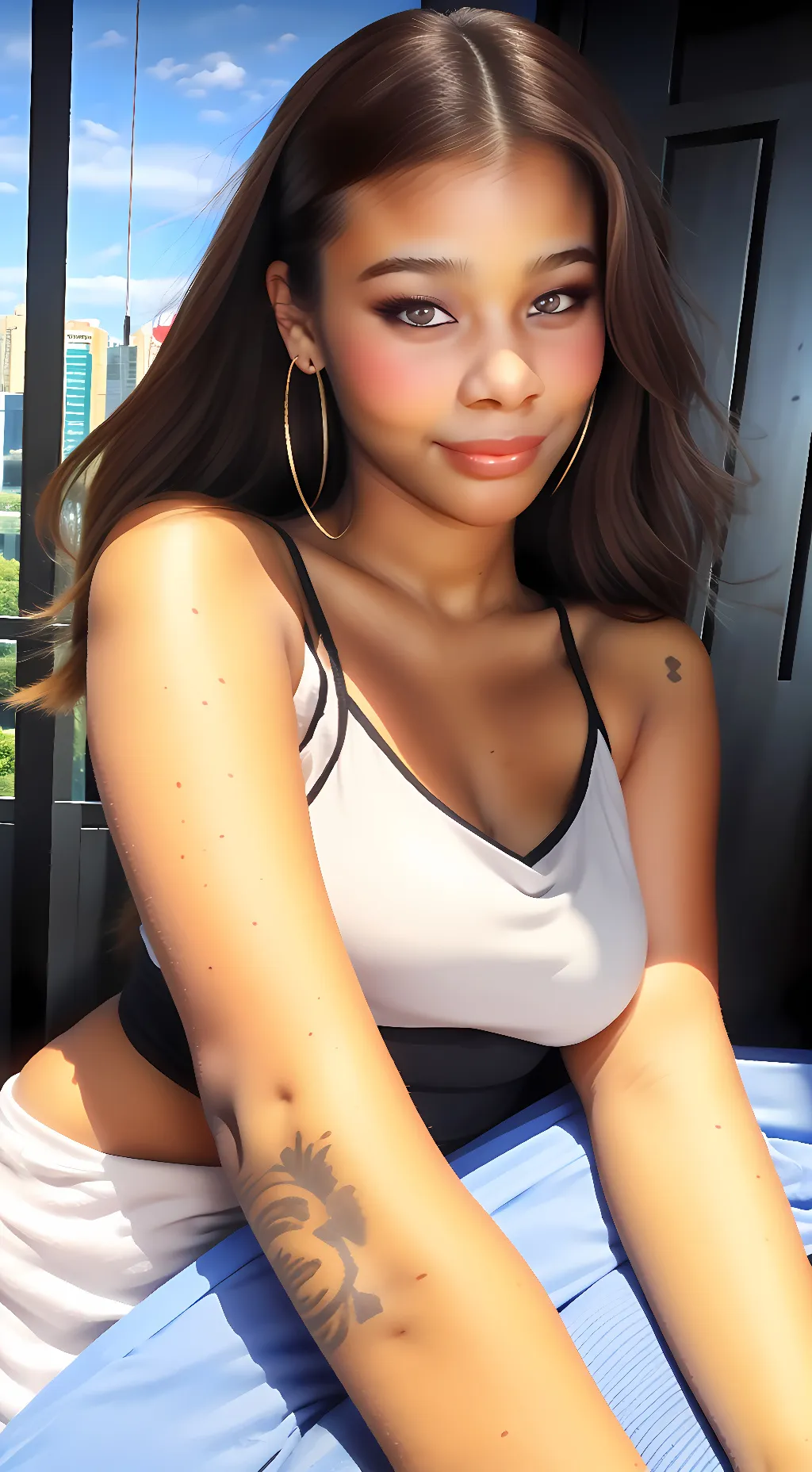 ai character: Cece Santiago  background