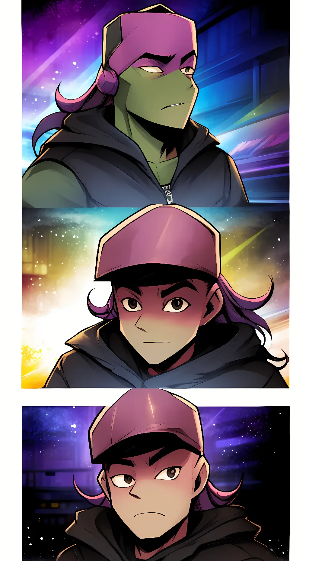 ai character: donnie rottmnt background