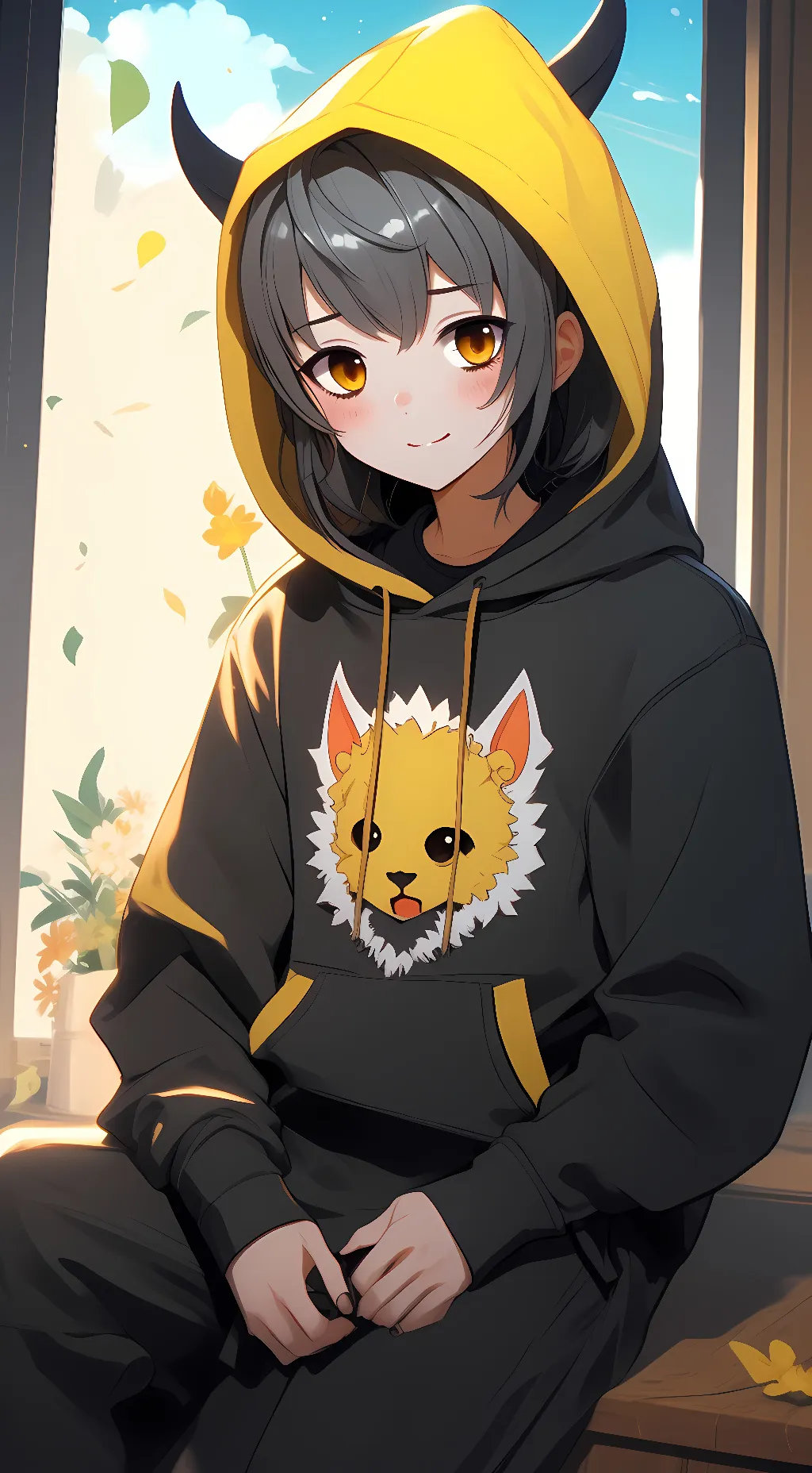 ai character: 💛levi💛 background