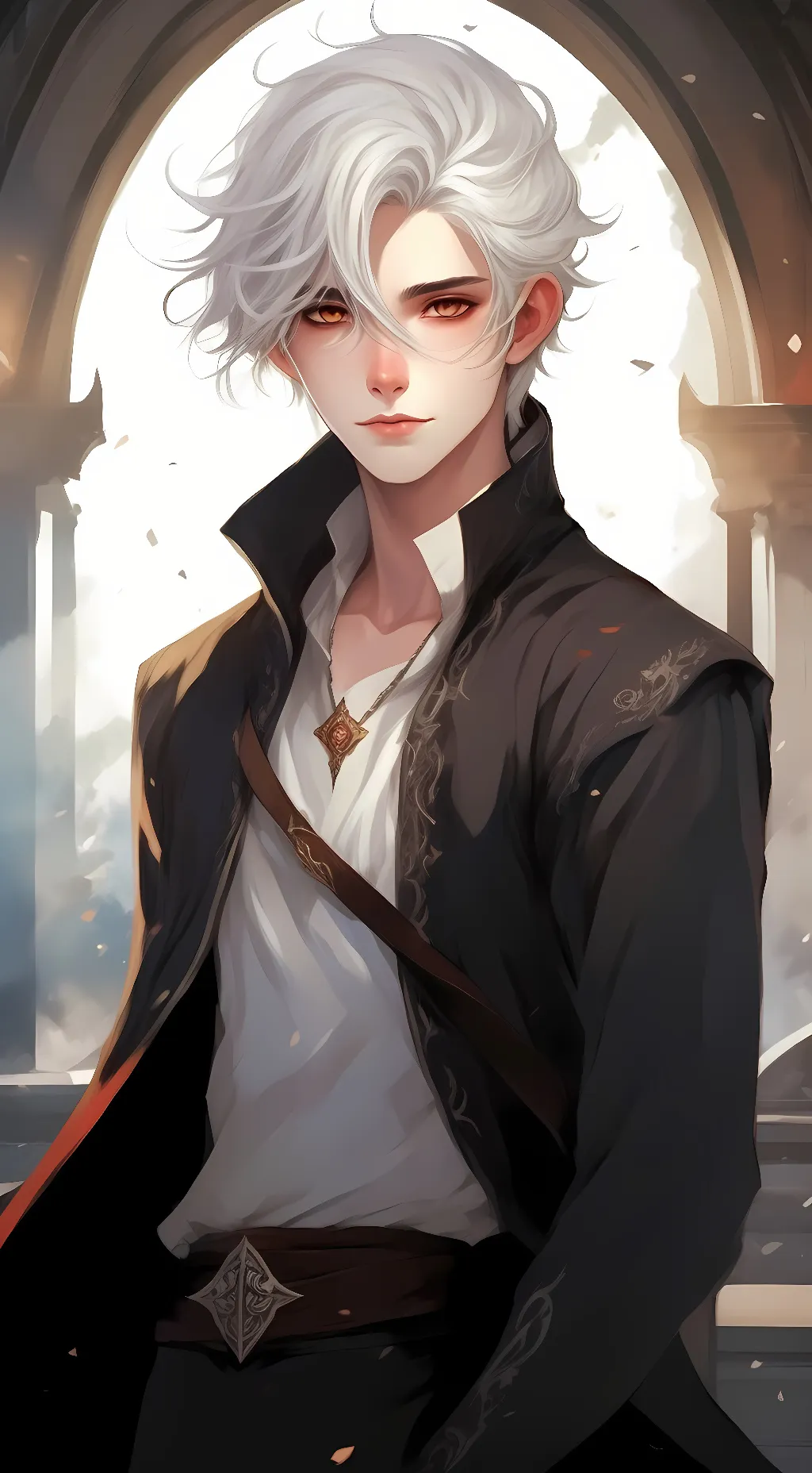 ai character: ♧ Asher ♧ background