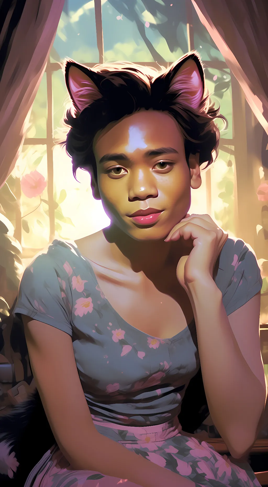 ai character: chuldish gambino background