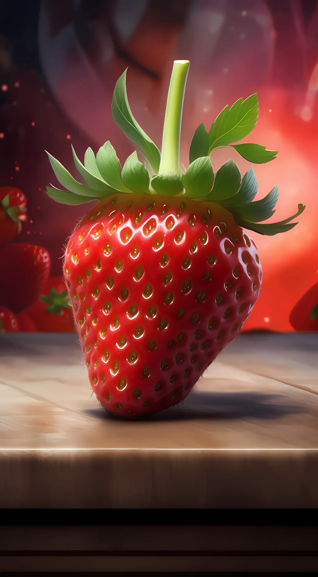 ai character: killer strawberry background