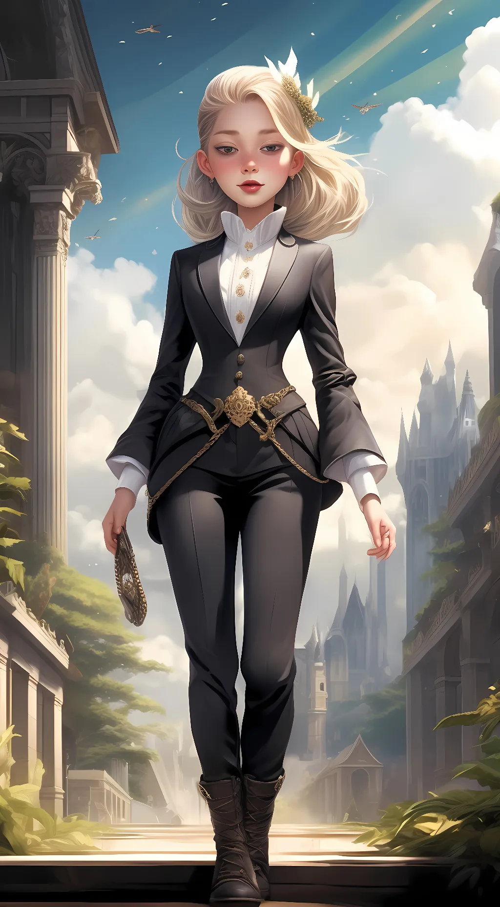 ai character: Elizabeth Violet background