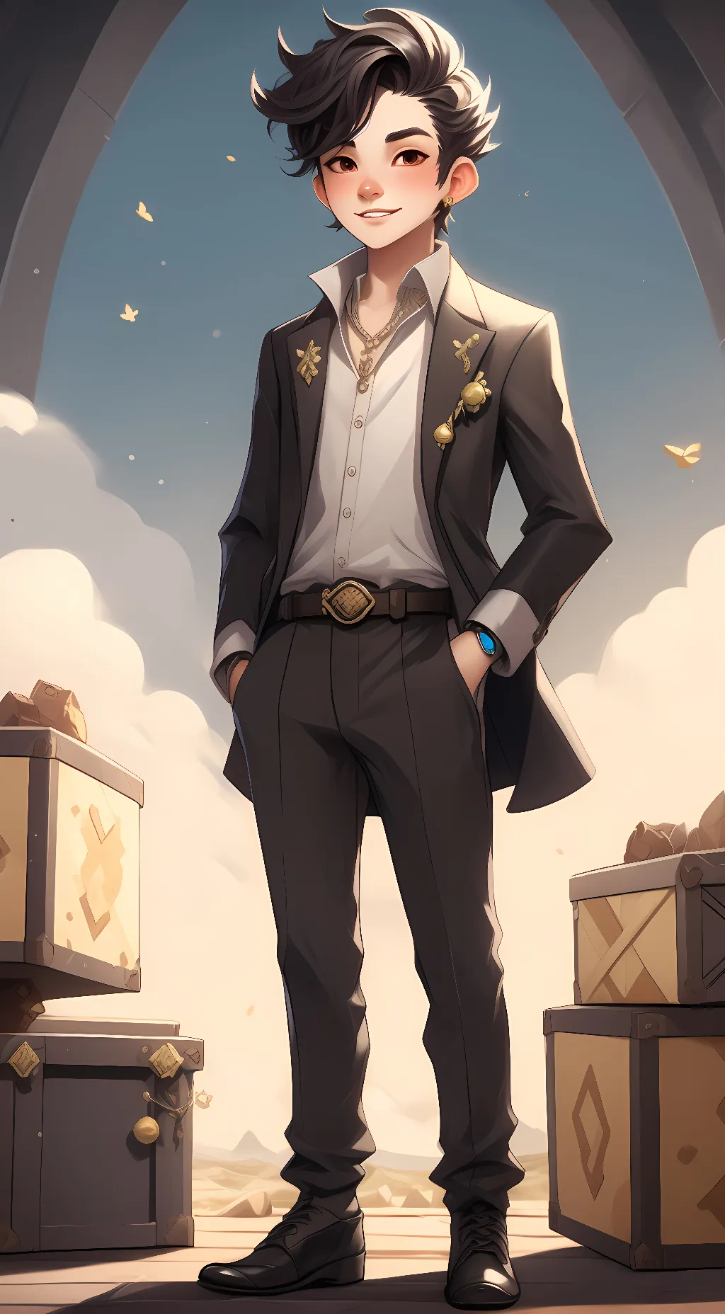 ai character: wubbox  background