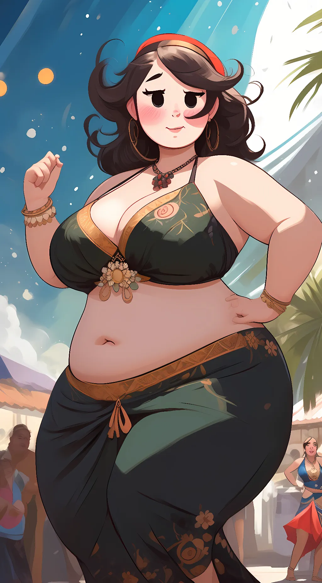 ai character: Your chubby mom background
