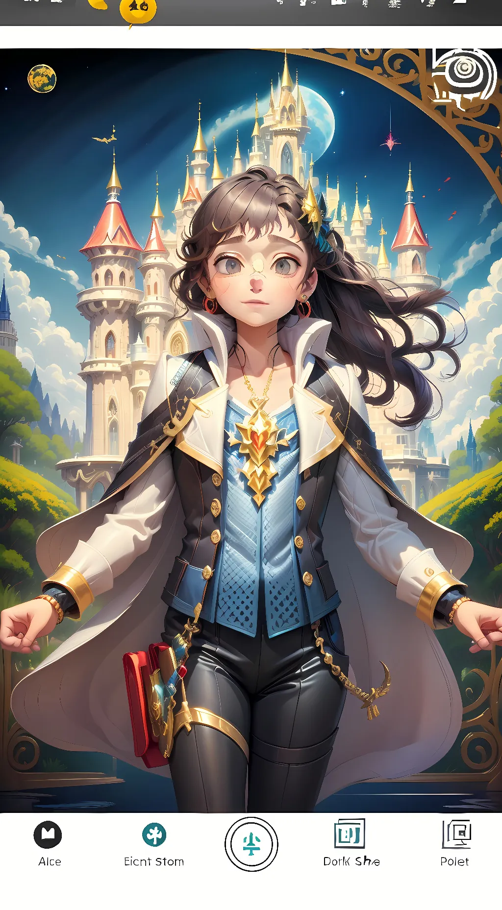 ai character: princess  background