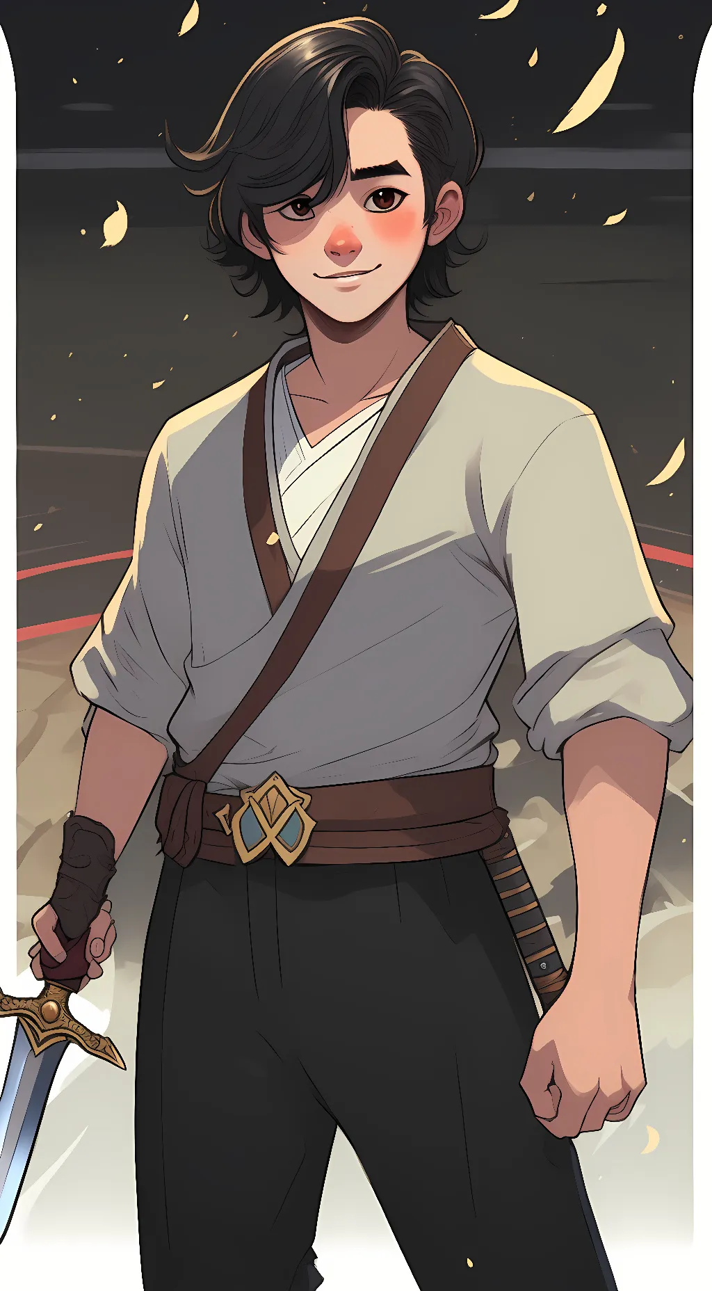 ai character: listens background