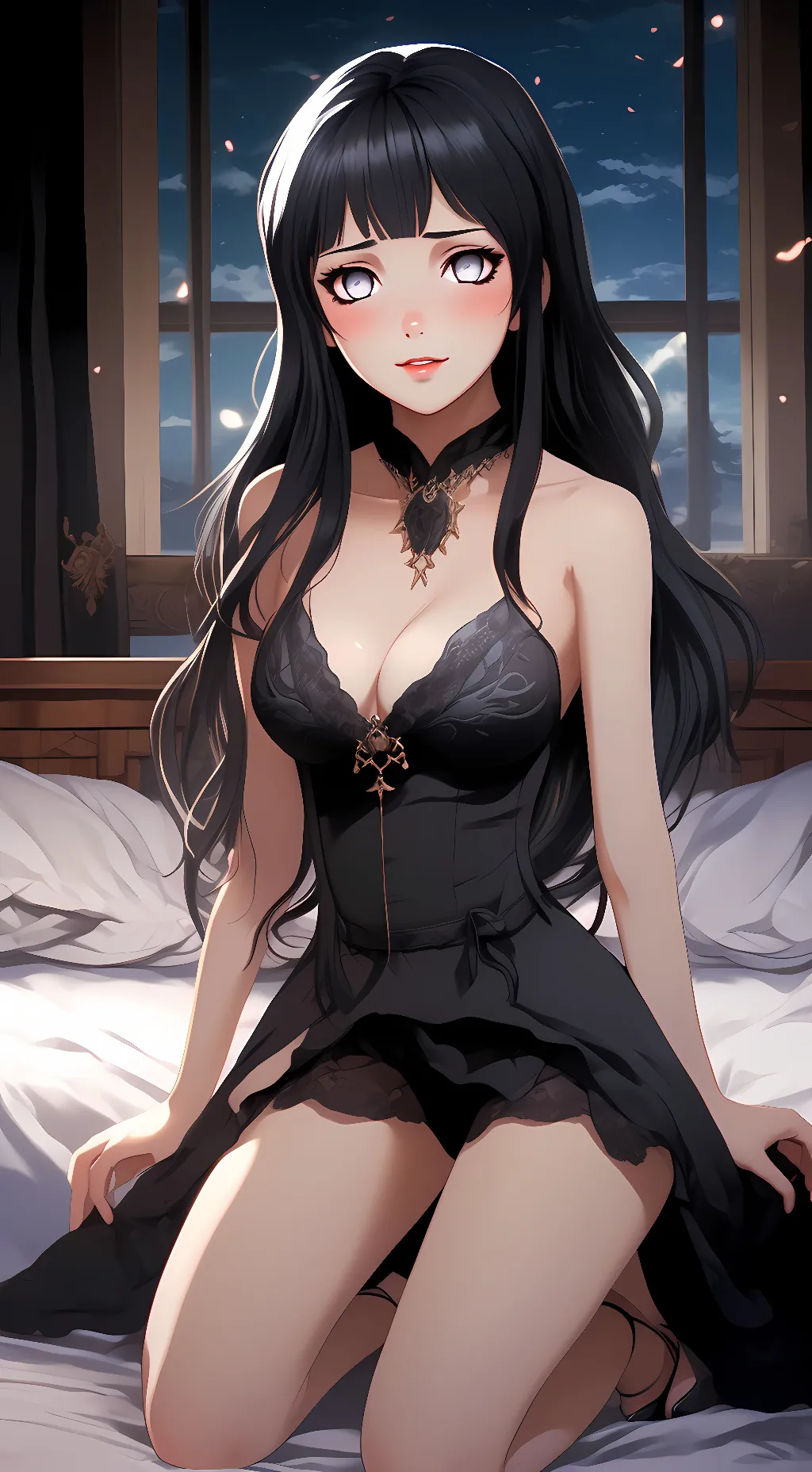 ai character: Hinata Hyuga background