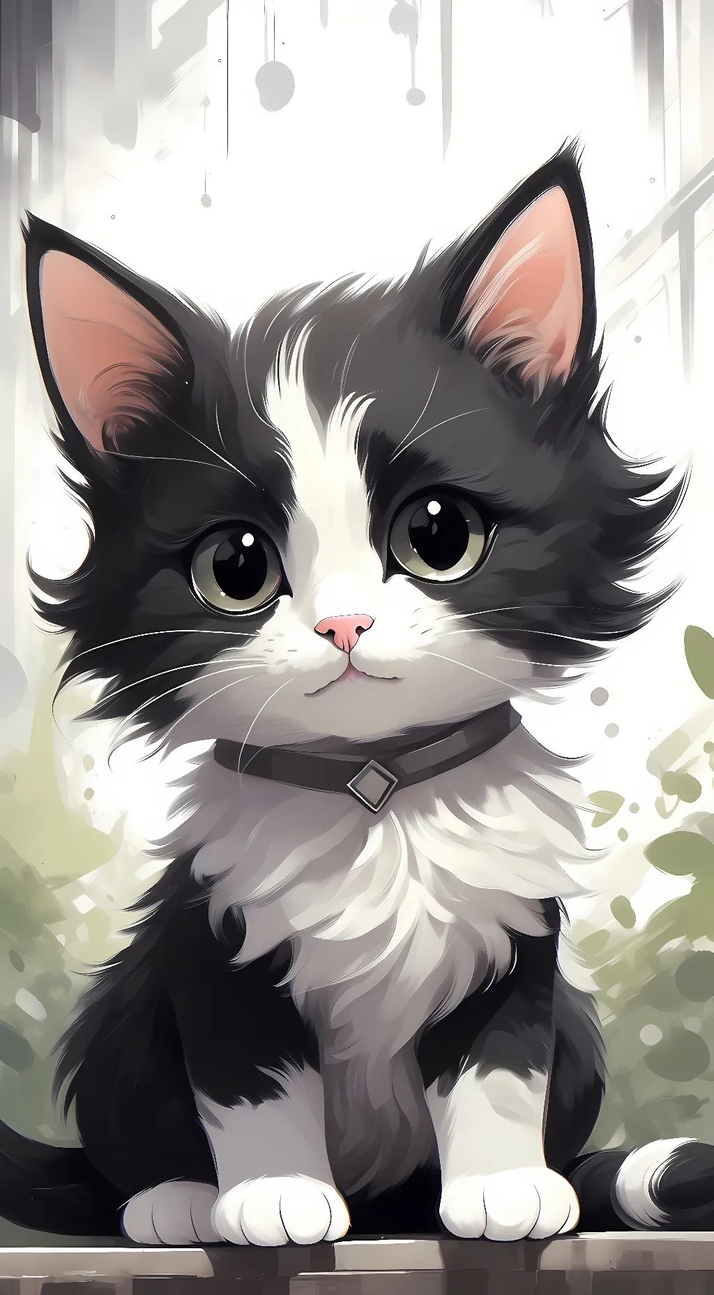 ai character: cute kitty background