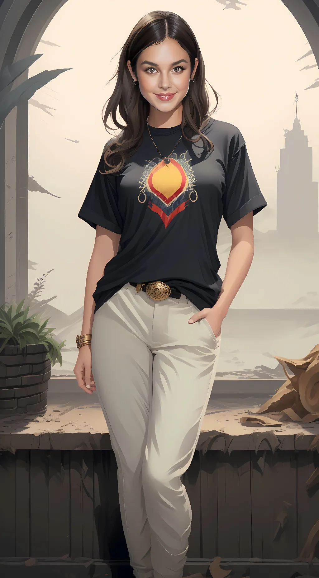 ai character: Olivia Rodrigo background