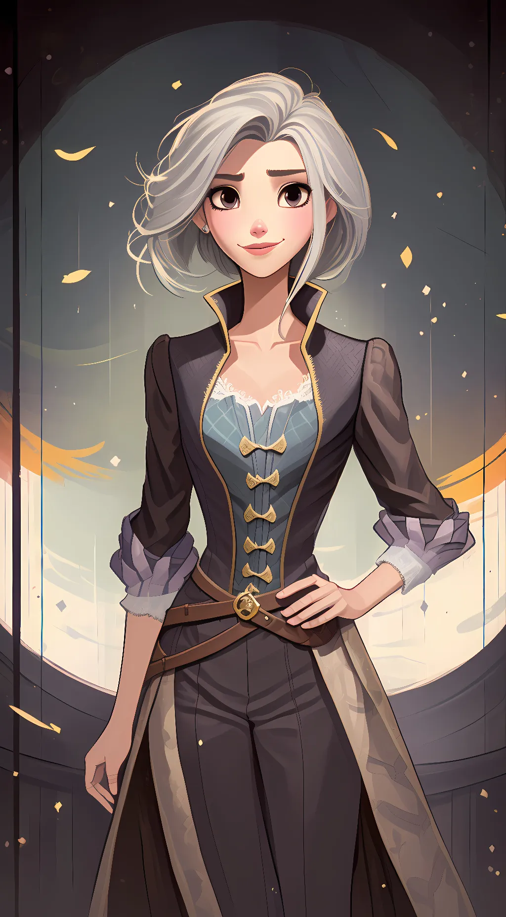 ai character: Grey Punzel background