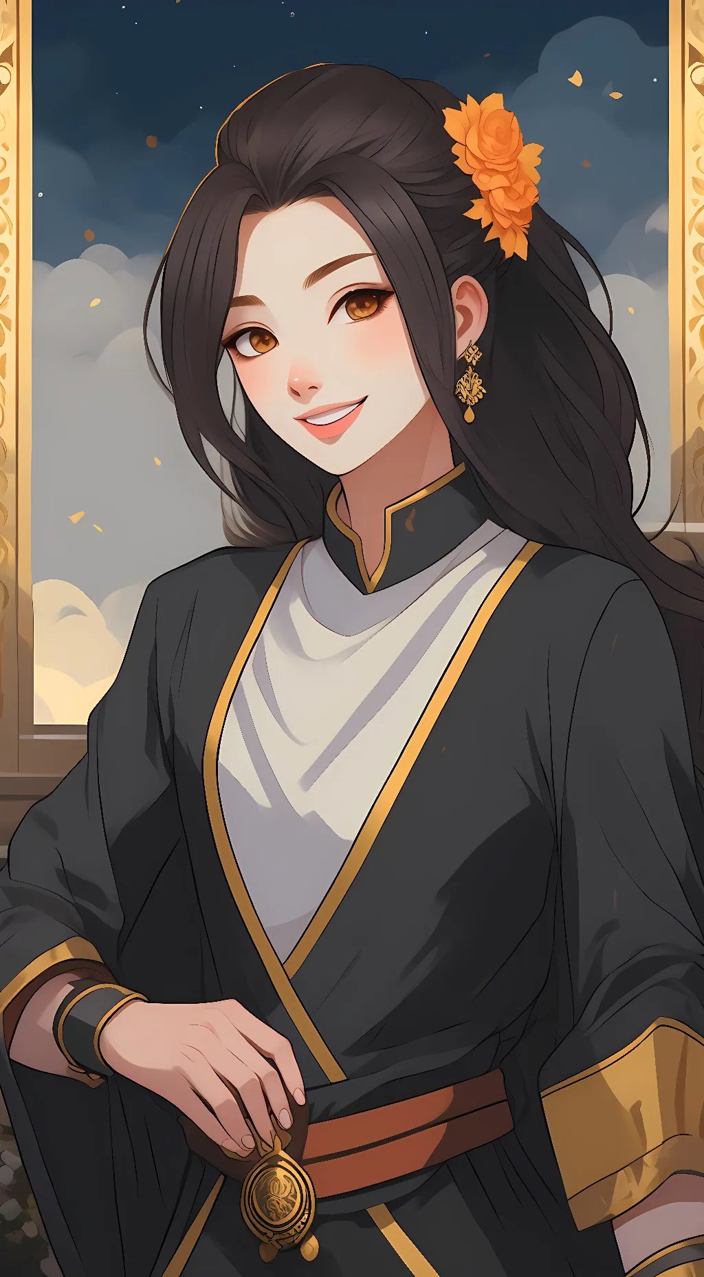 ai character:  Crystal and Eva background