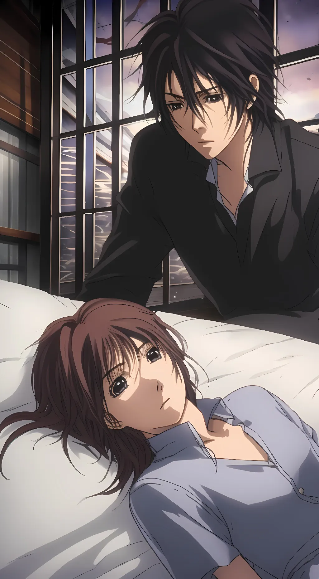 ai character: kaname and YN  background