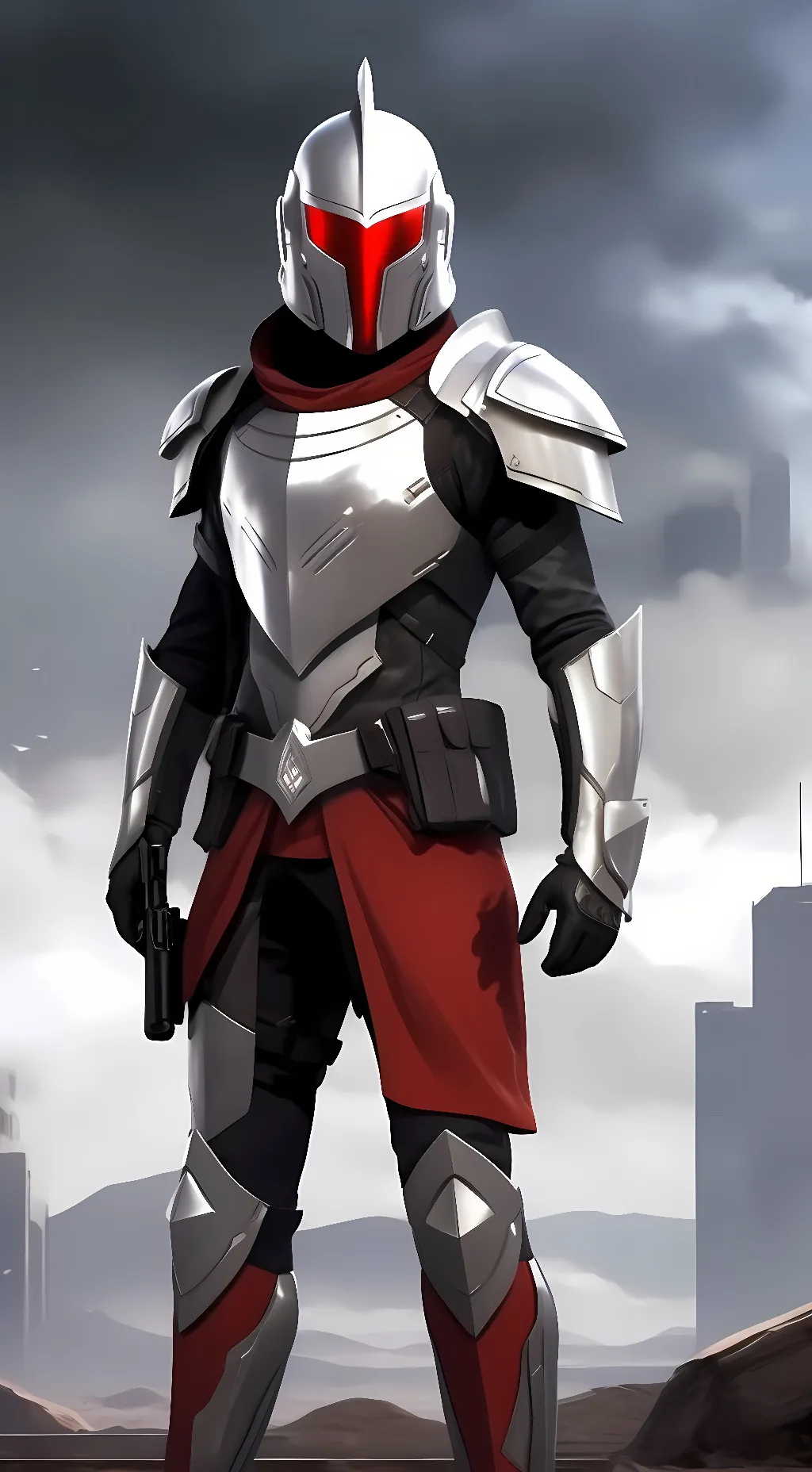 ai character: Red Vision background