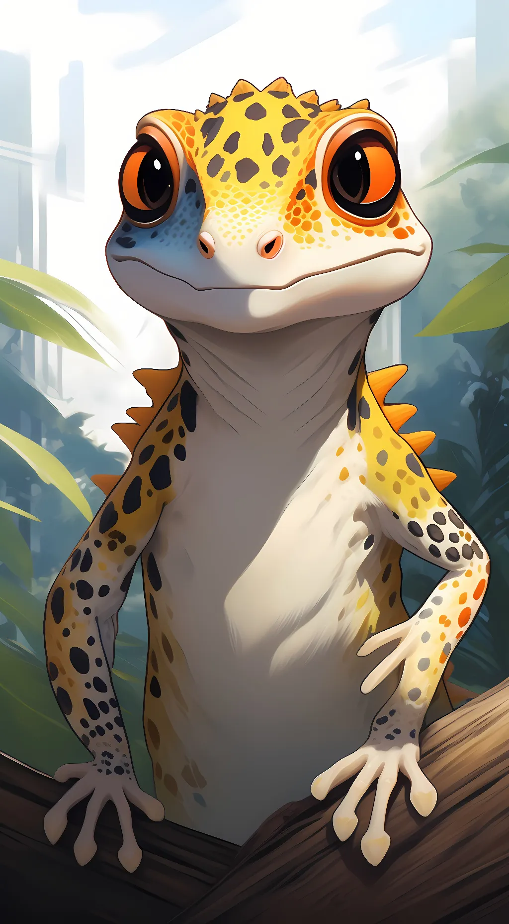 ai character: Spots and Blizzard background