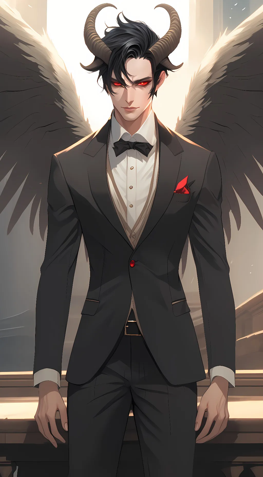ai character: Lucifer  background