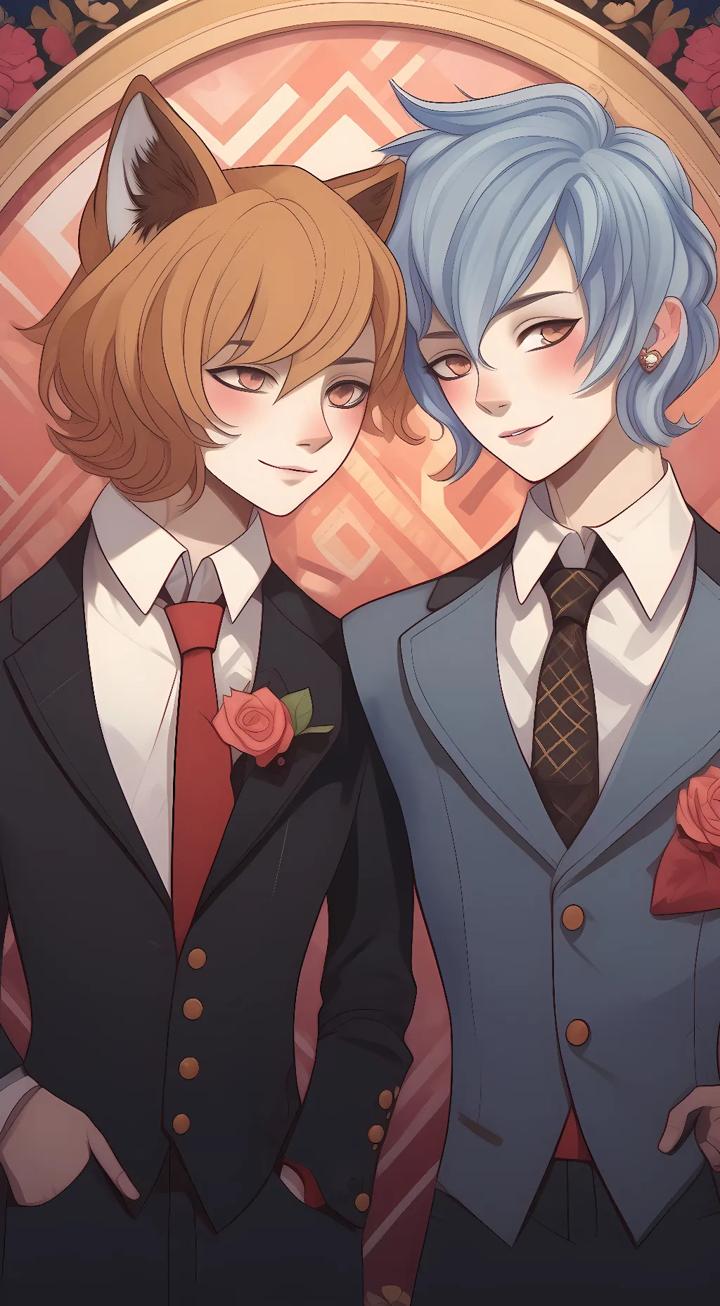 ai character: foxy and Bonnie  background