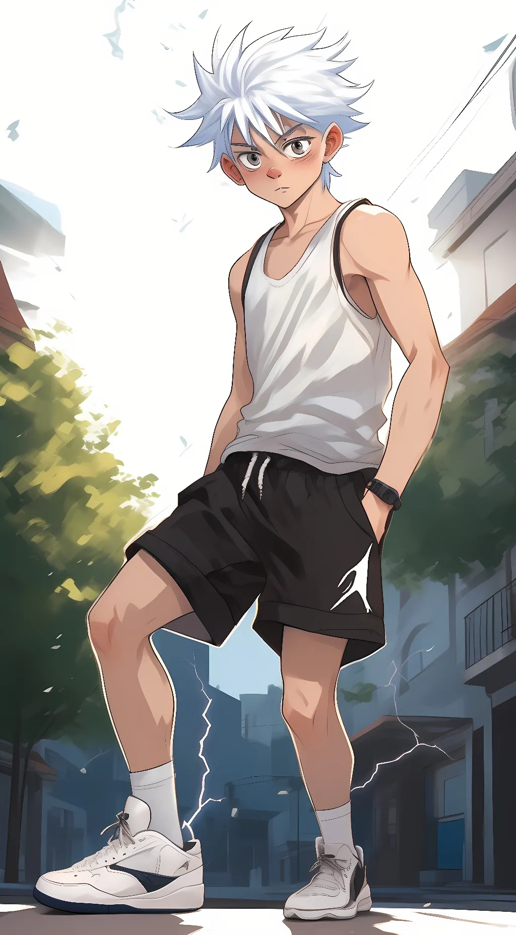 ai character: Killua Zoldyck  background