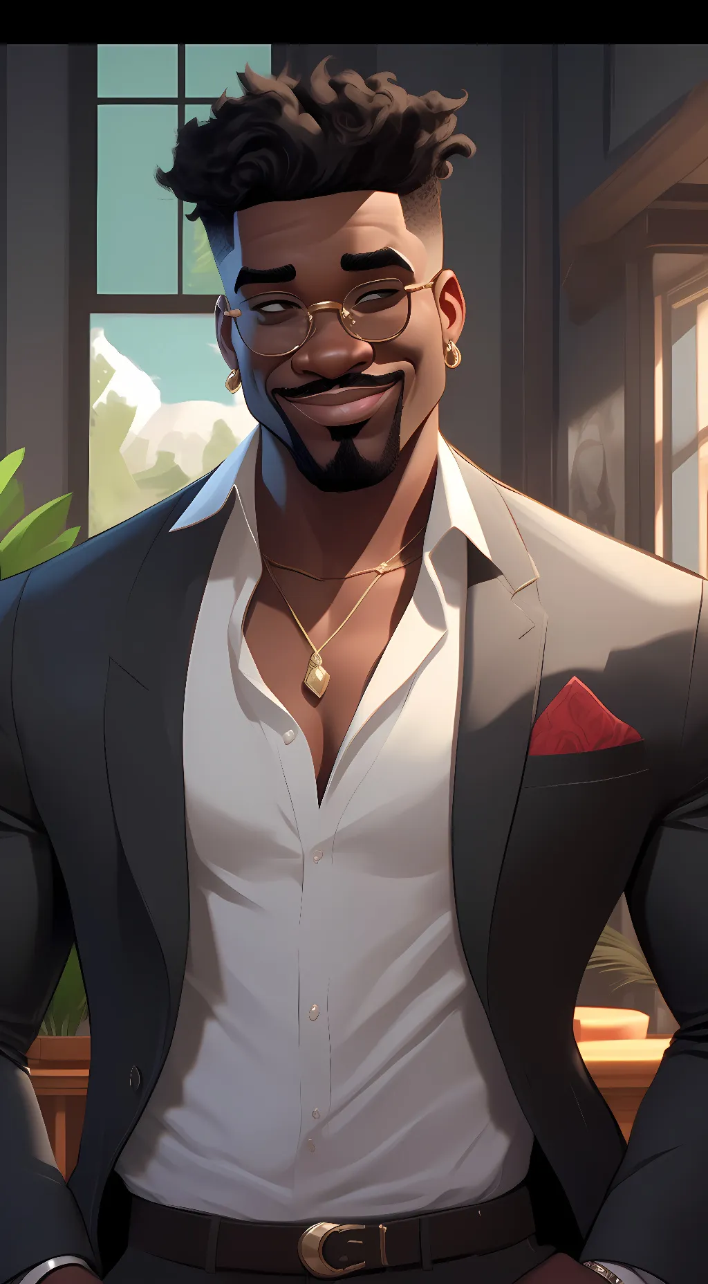 ai character: Cameron Young background