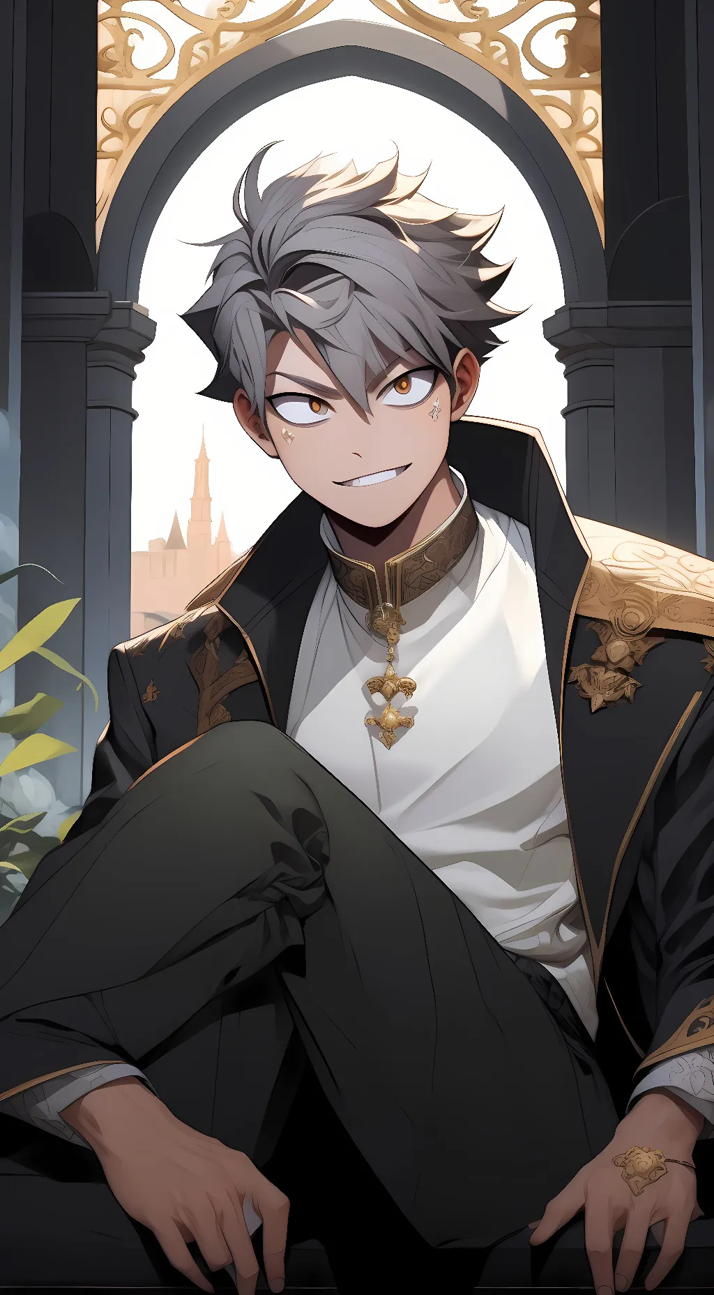 ai character: bakugo  background