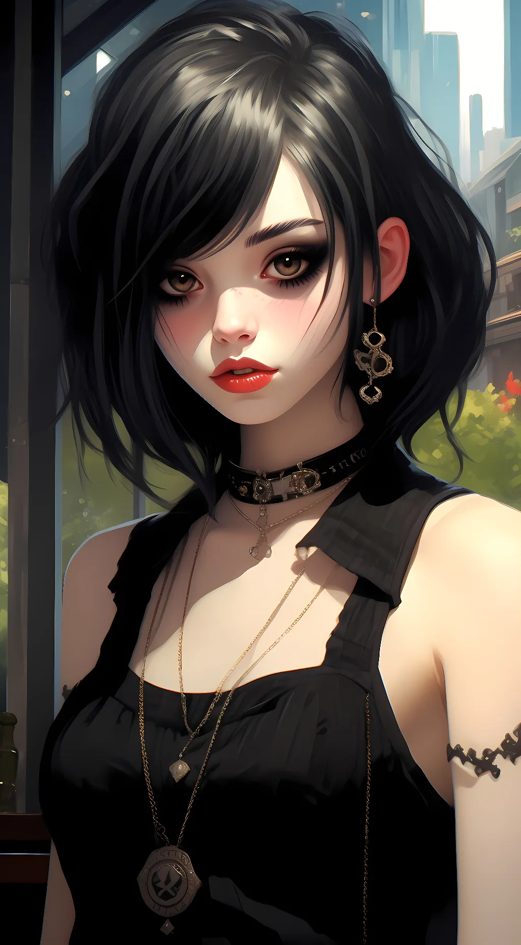 ai character: widow background