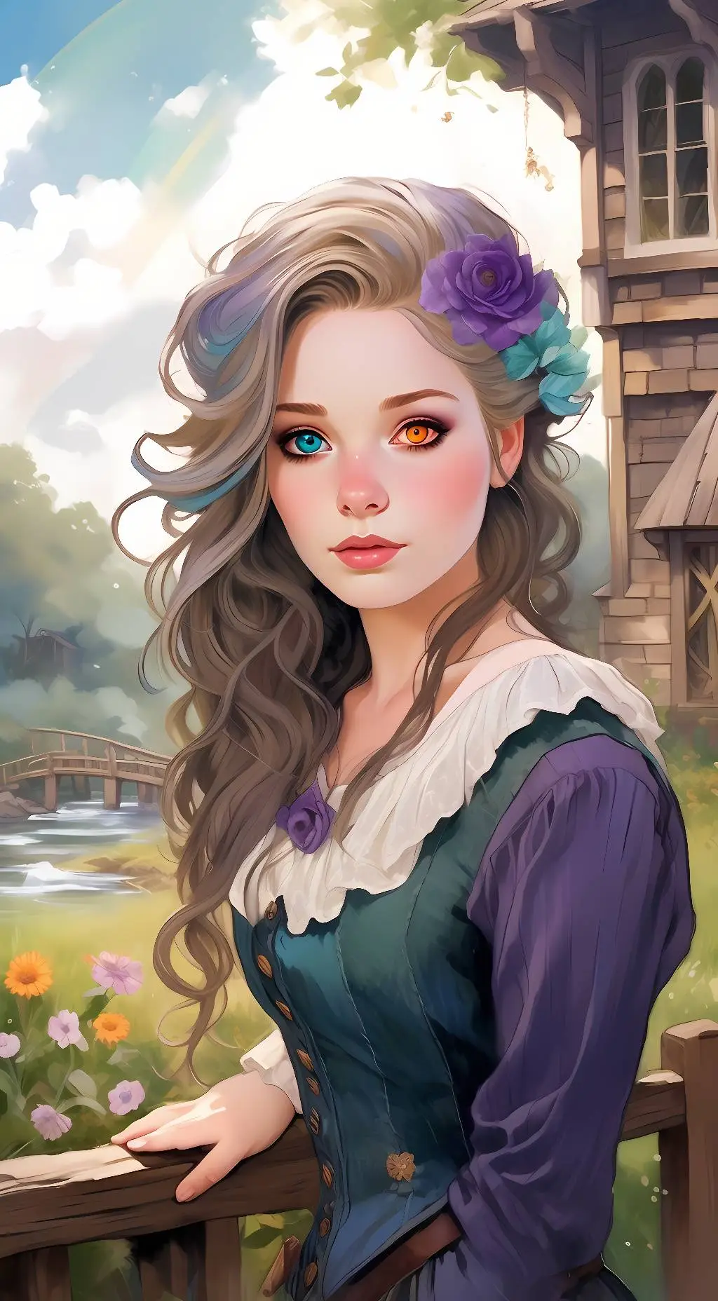 ai character: Celestia Monflower background