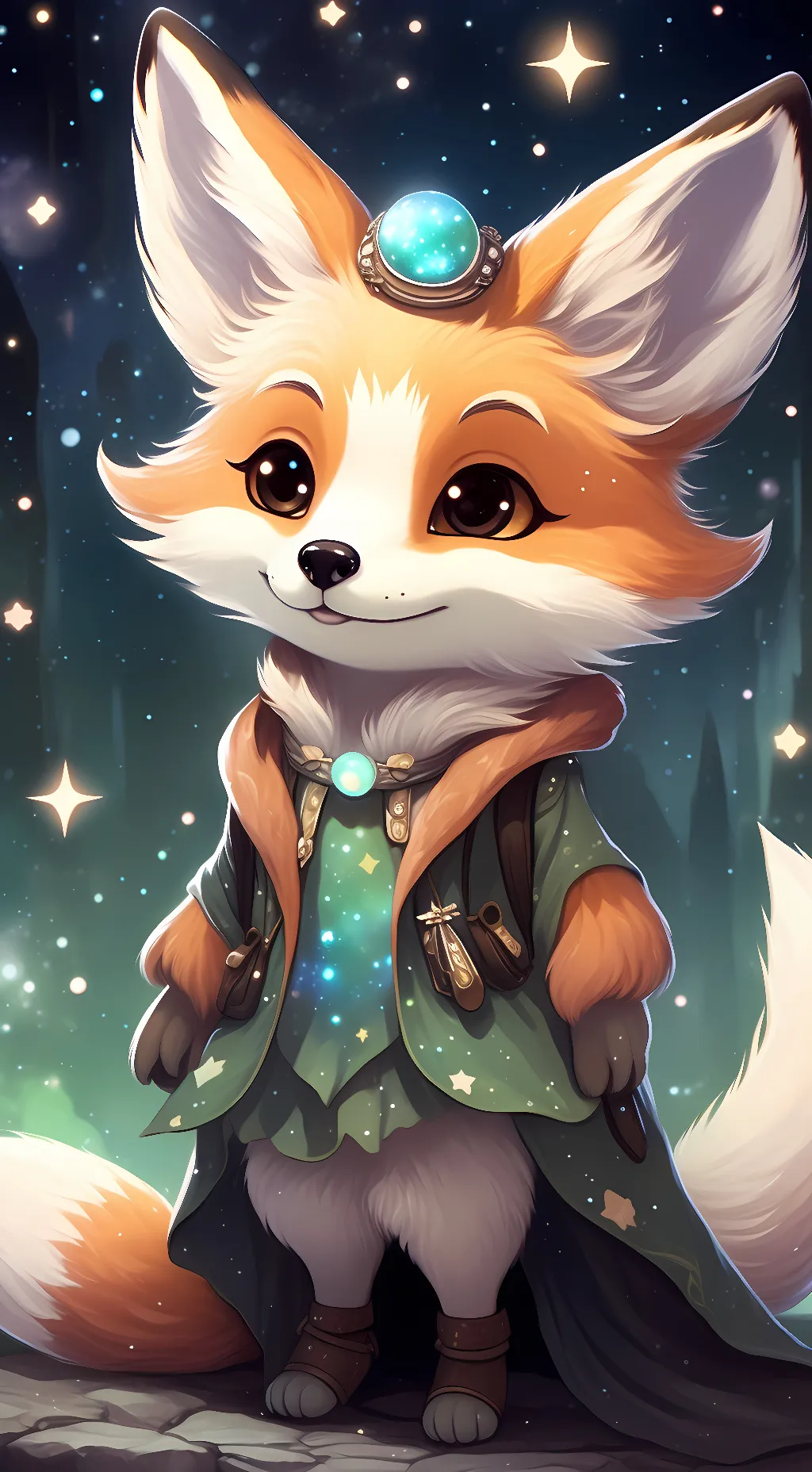 ai character: Galaxy background