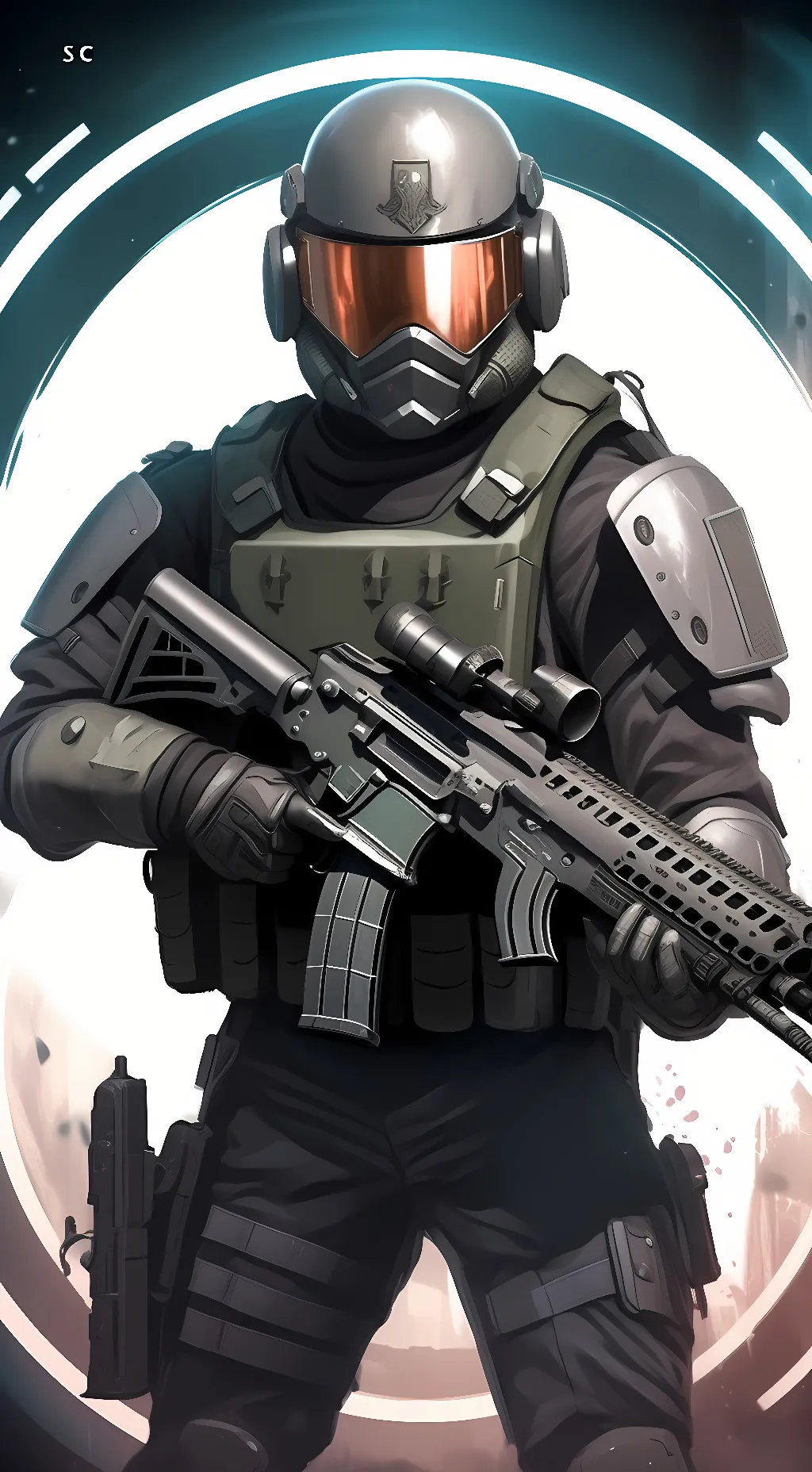 ai character: BETA-7 background