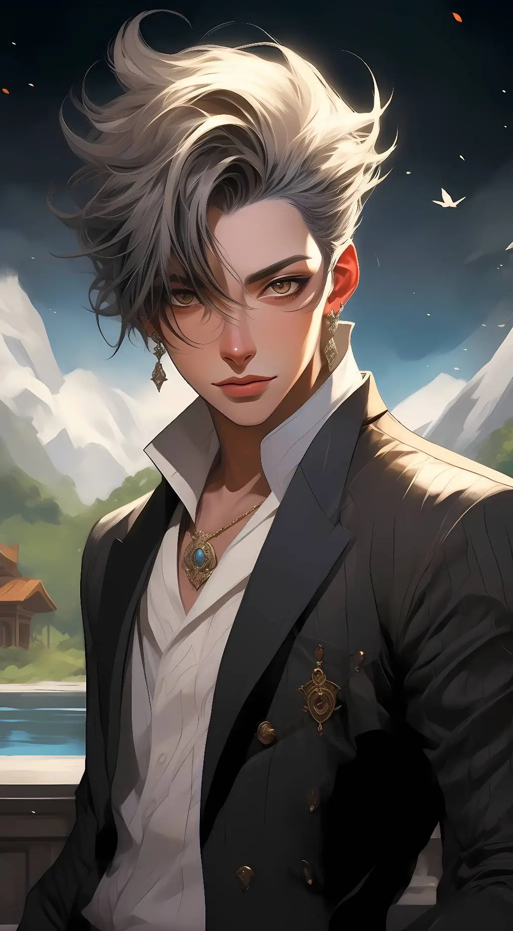 ai character: Copper background