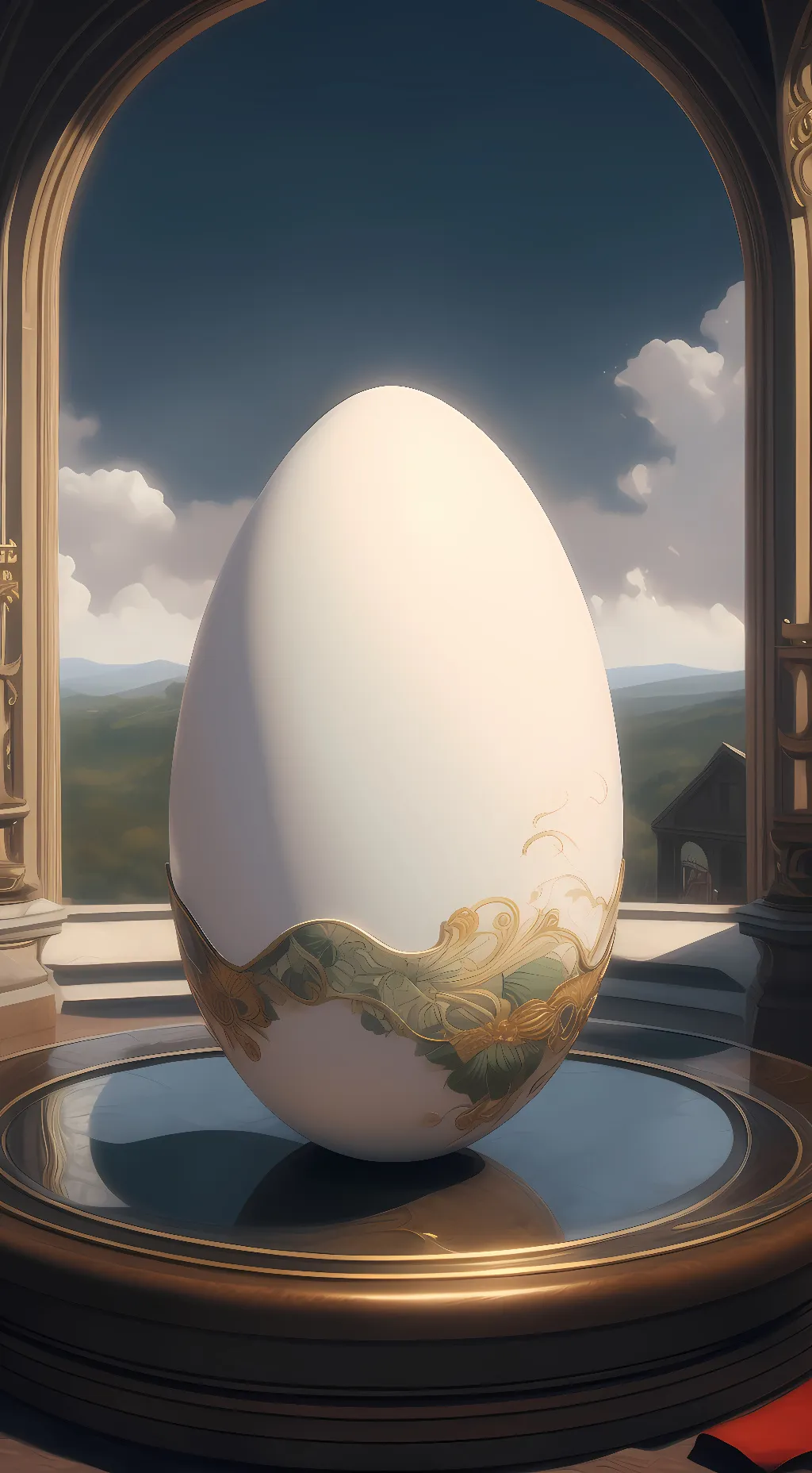 ai character: egg background