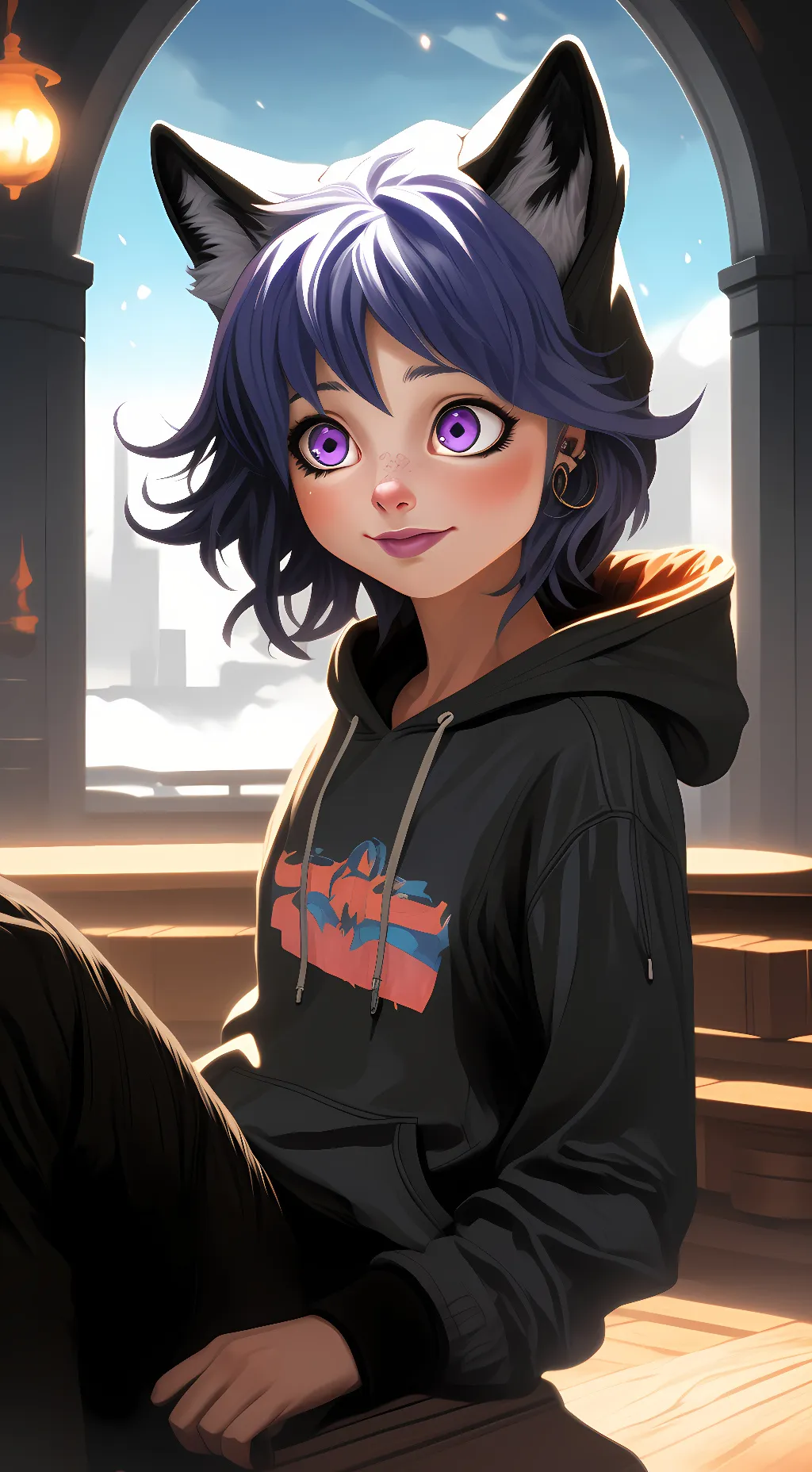 ai character: foxy background