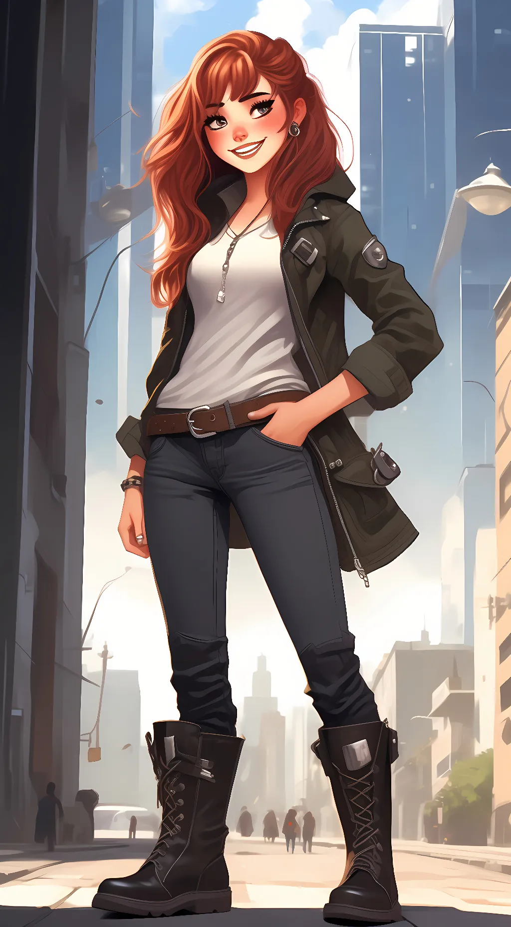 ai character: Pin background