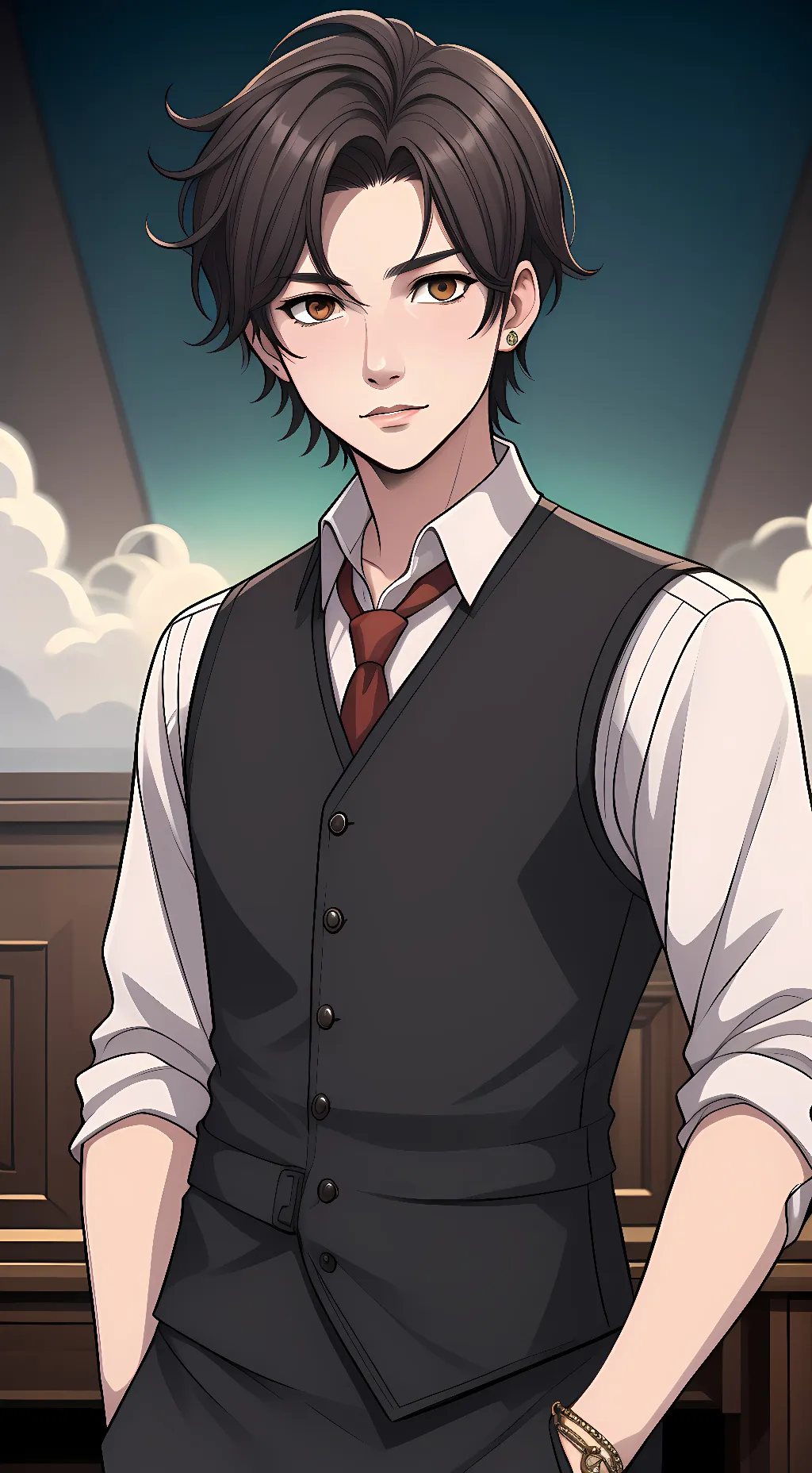 ai character: crow124444 background