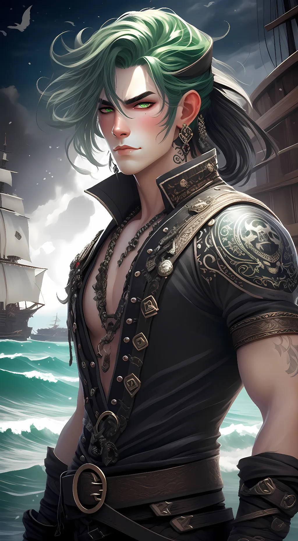 ai character: Caspian Drake background