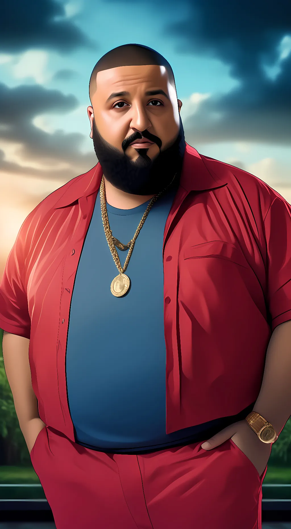 ai character: Dj Khaled background