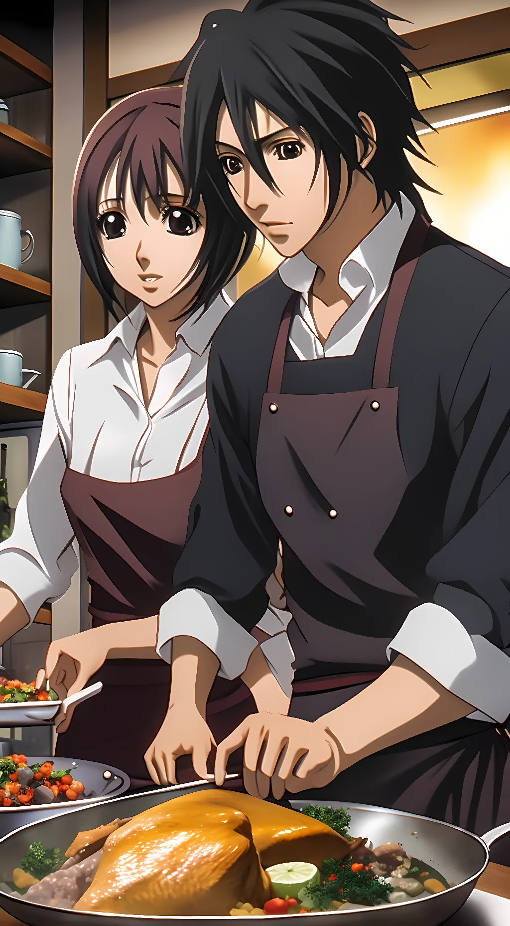 ai character: kaname and Yn  background