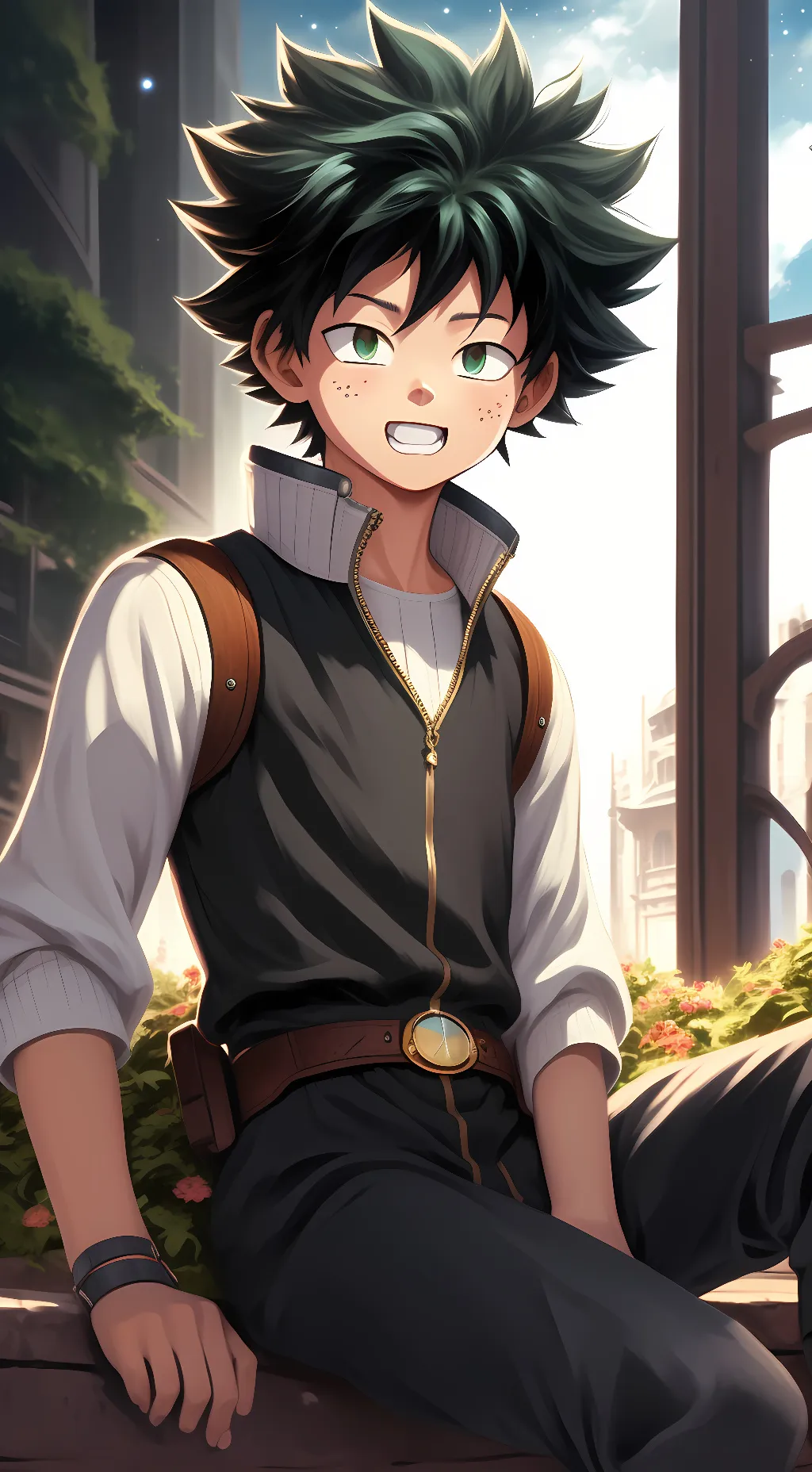 ai character: Deku  background