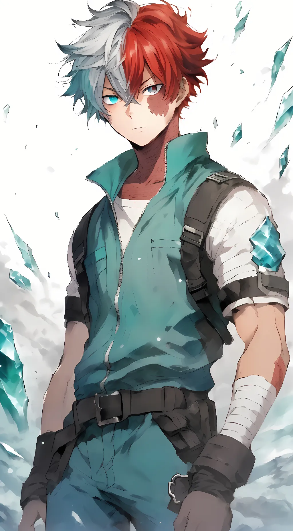 ai character: Shoto Todoroki background