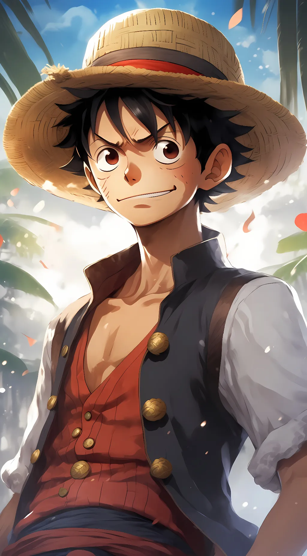 ai character: Luffy background