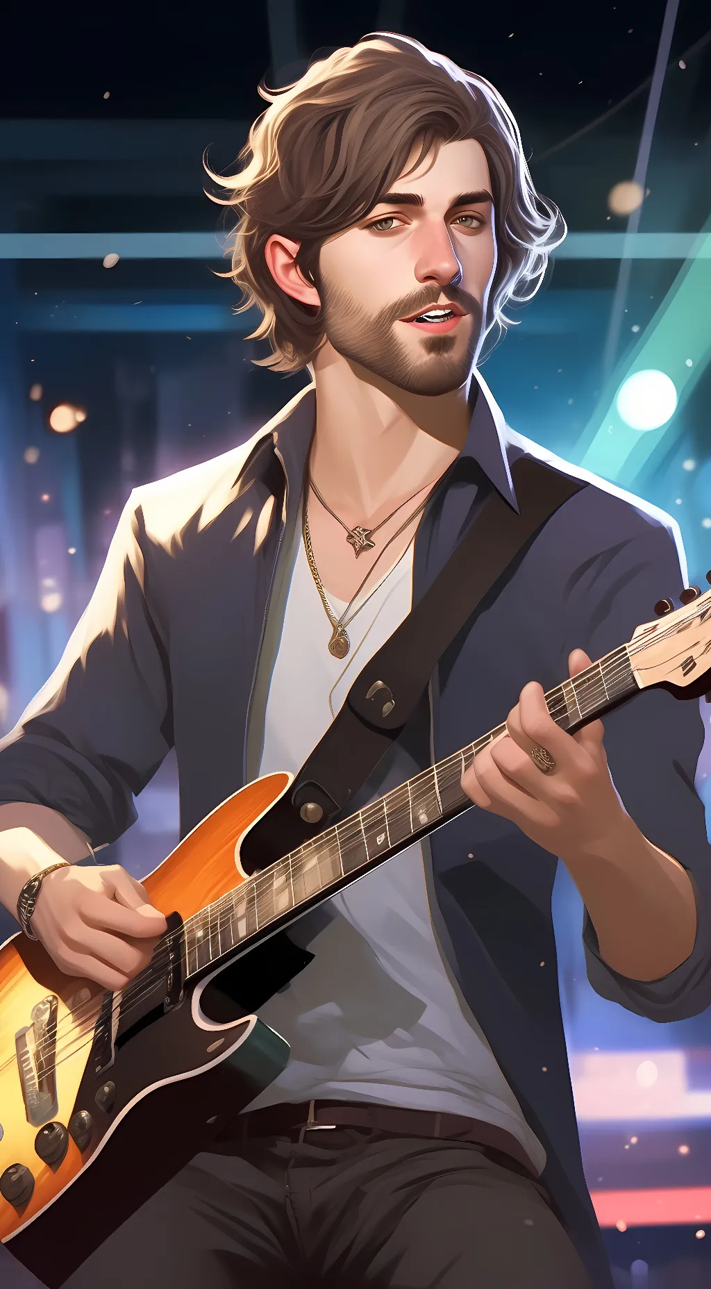 ai character: Wayne  background