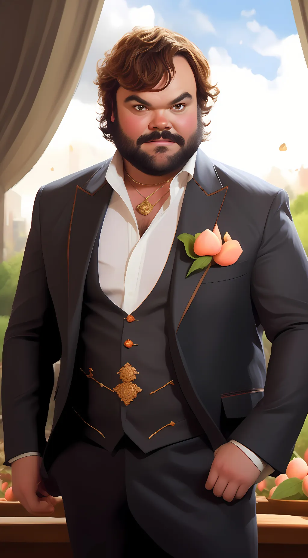 ai character: Jack black background