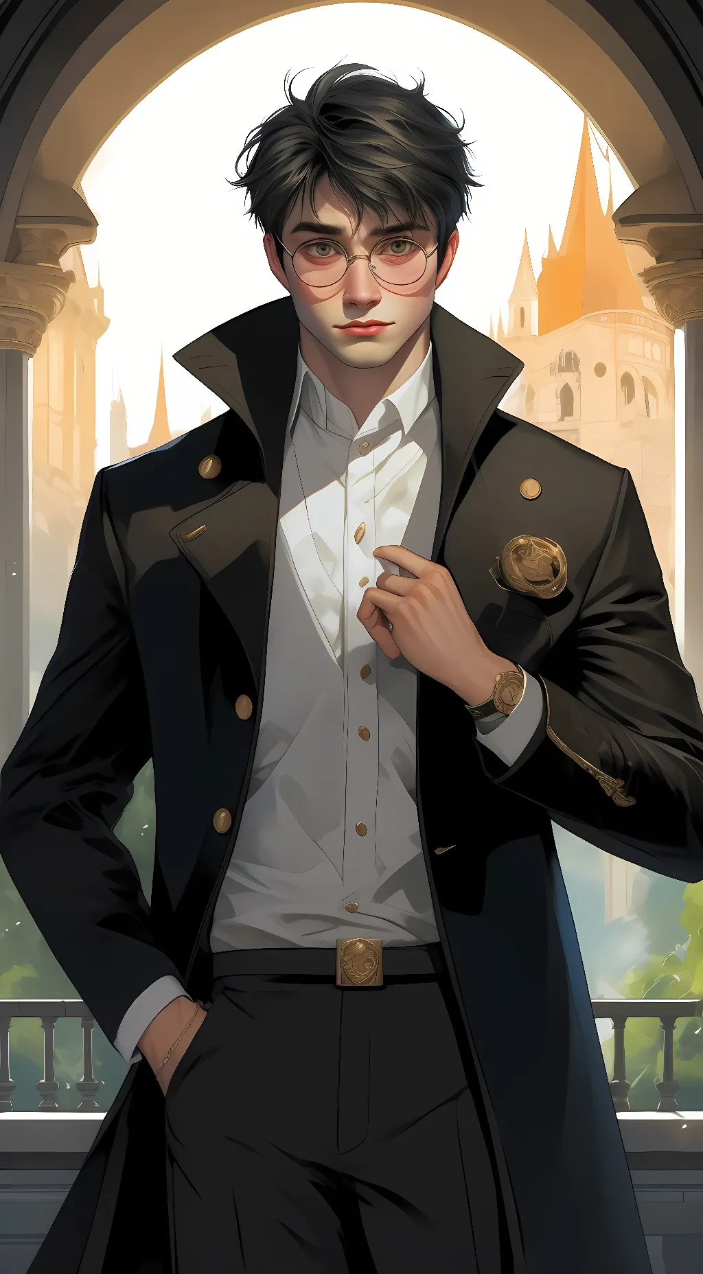 ai character: Harry Potter  background