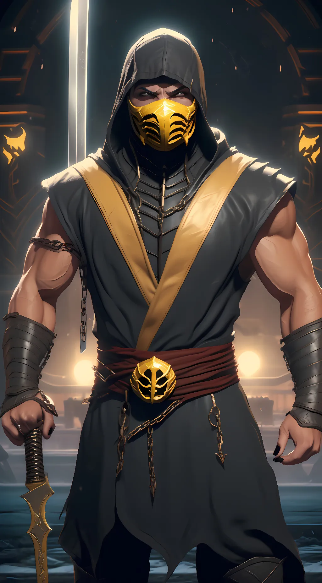 ai character: Scorpion/Hanzo background