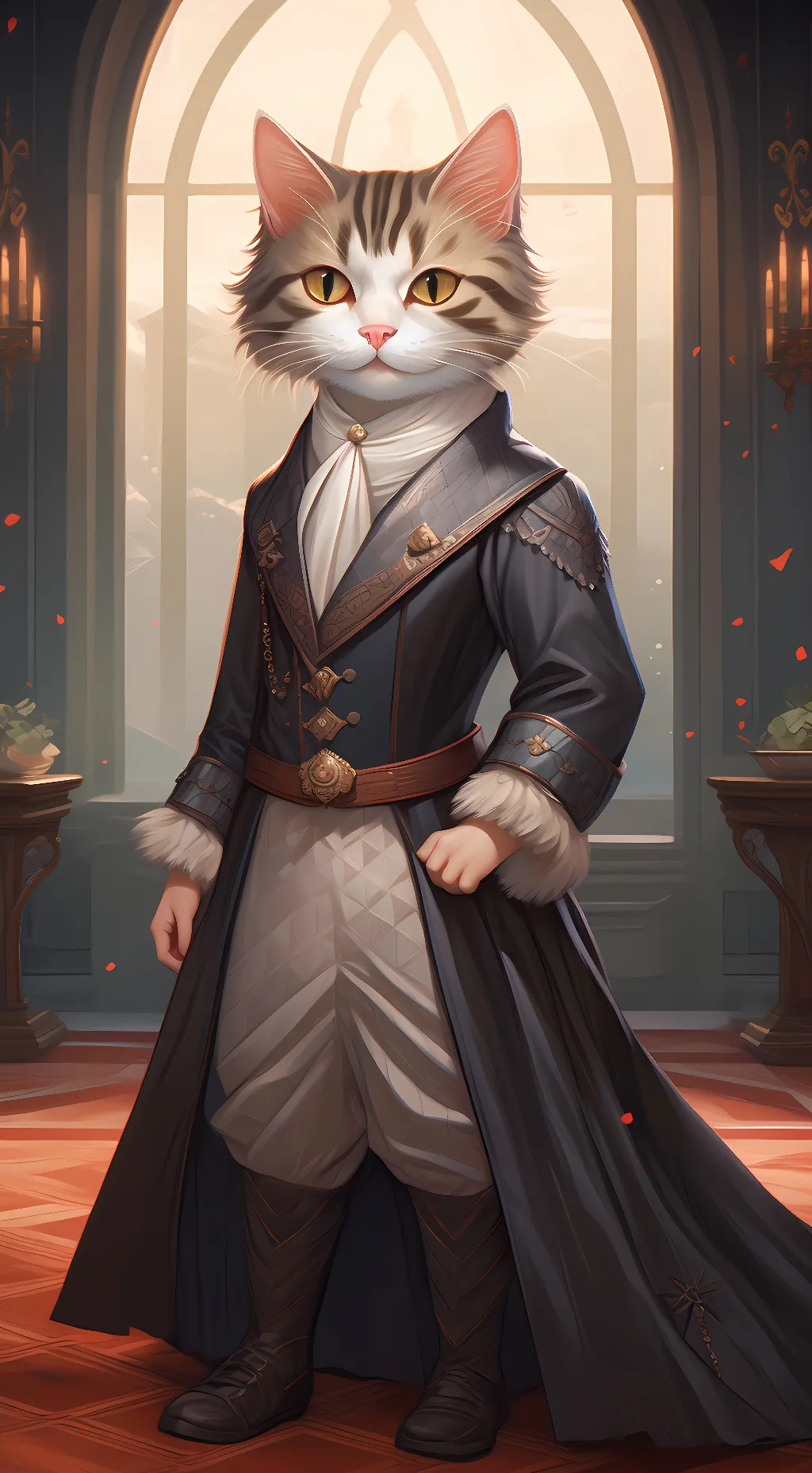 ai character: Russian cat background
