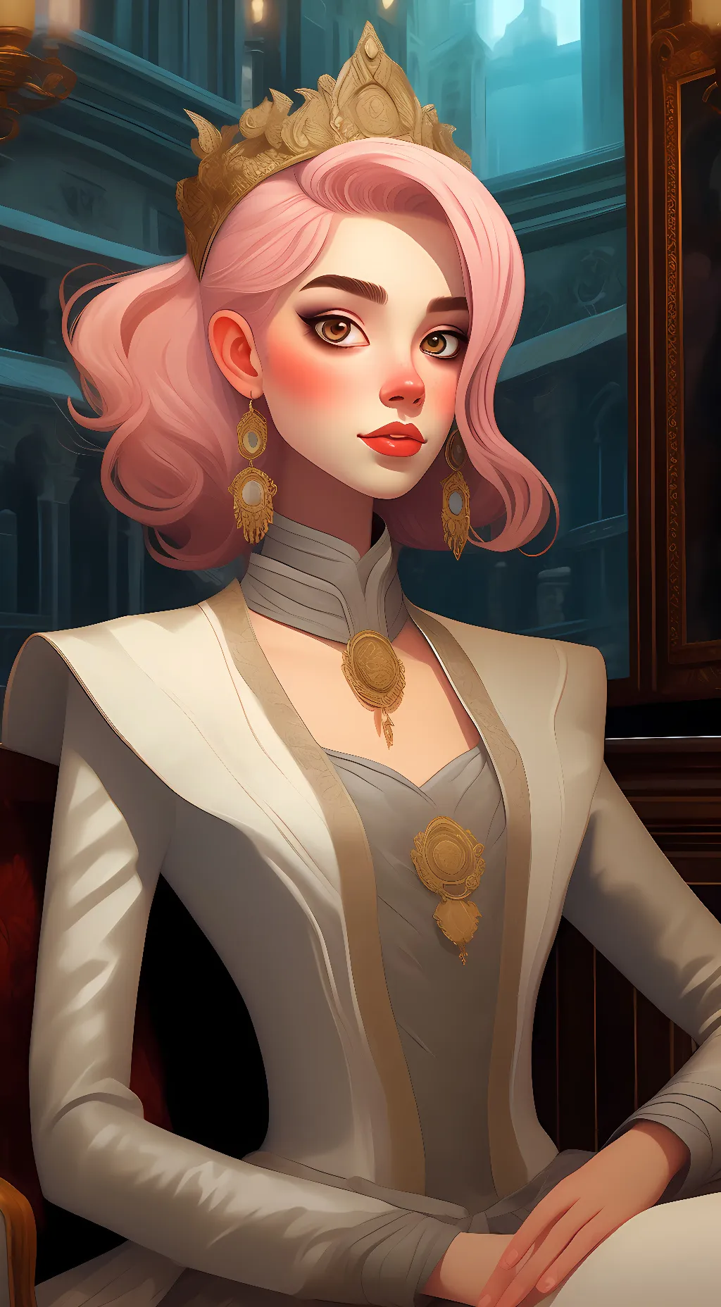 ai character: rainbow  background