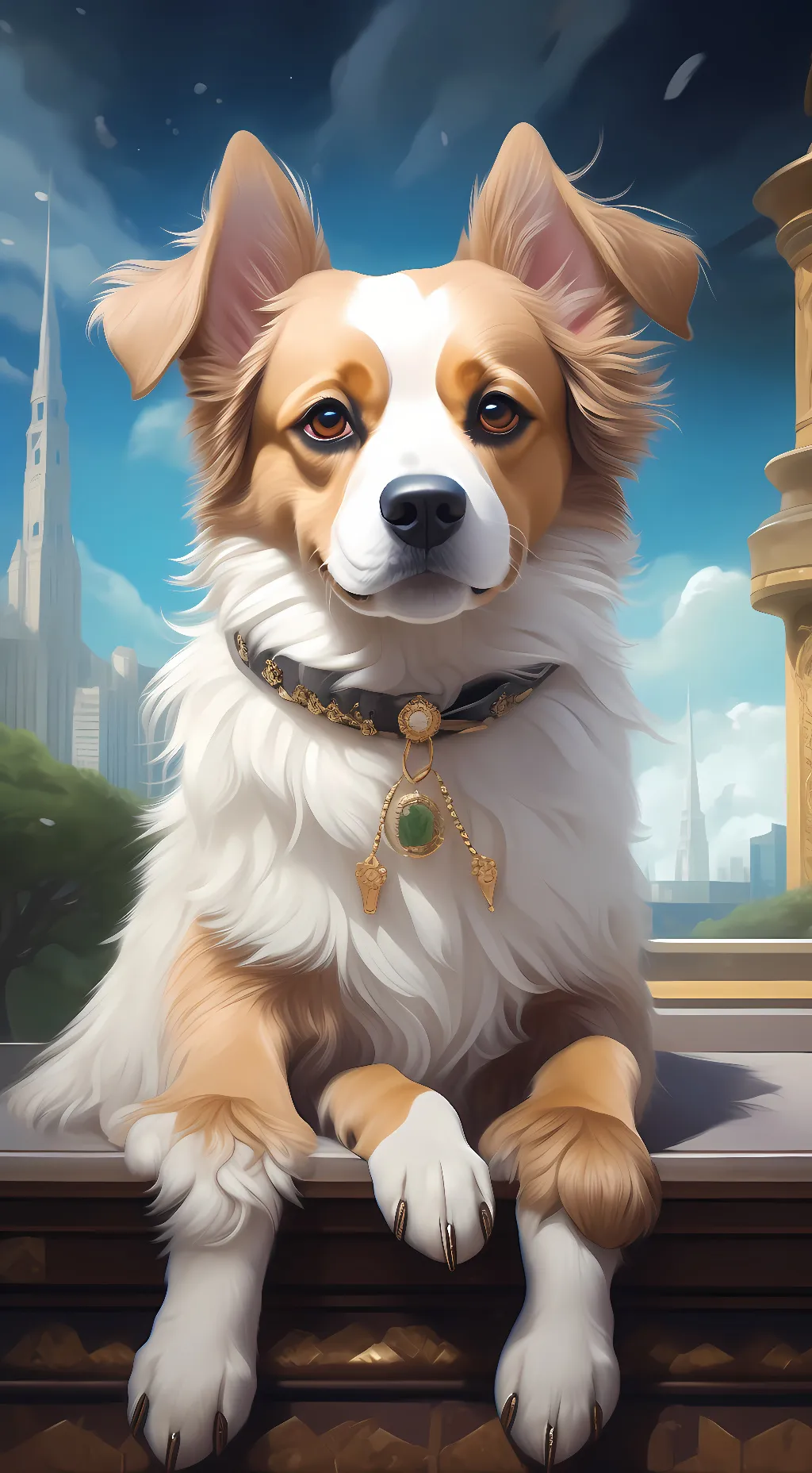 ai character: dog  background